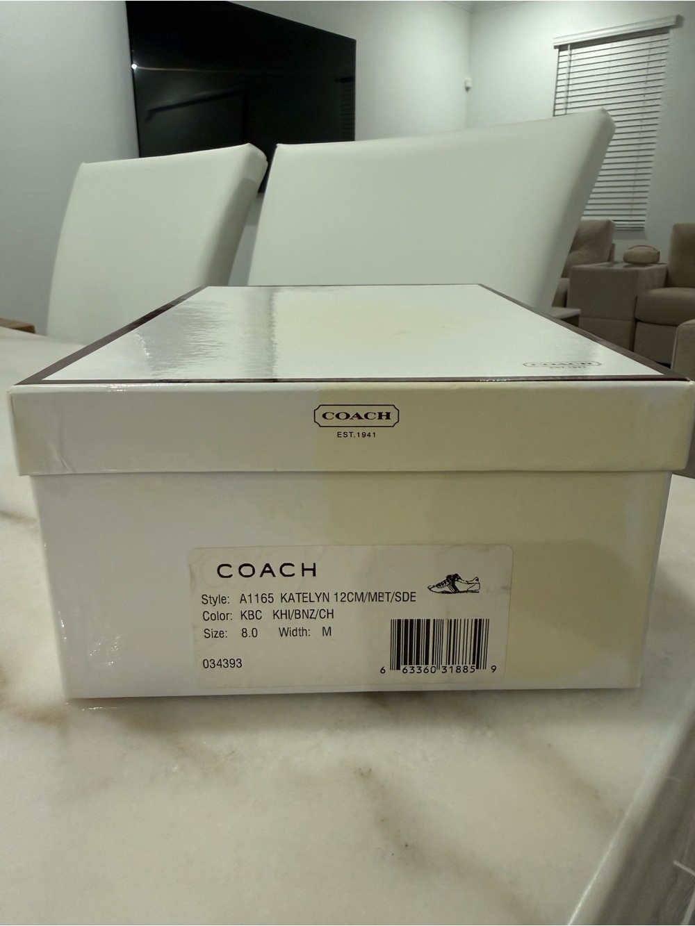 Coach Women’s Signature Logo Katelyn Sneaker in Brown and Gold - Picture 8 of 8